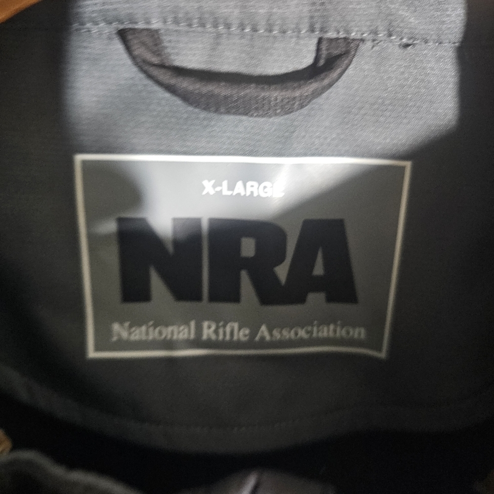 NRA Jacket Mens XL Black Soft Shell‎ Full Zip Fleece Lined Lightweight Jacket - Picture 4 of 7
